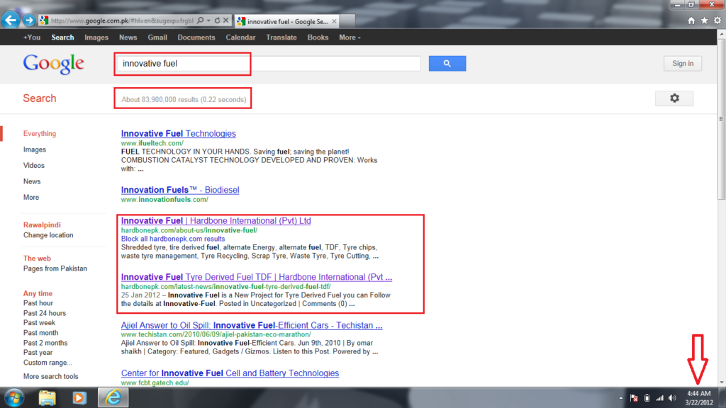 2012 SEO Sample Work