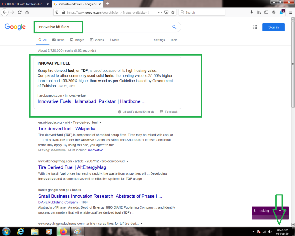 2020 Featured Snippet