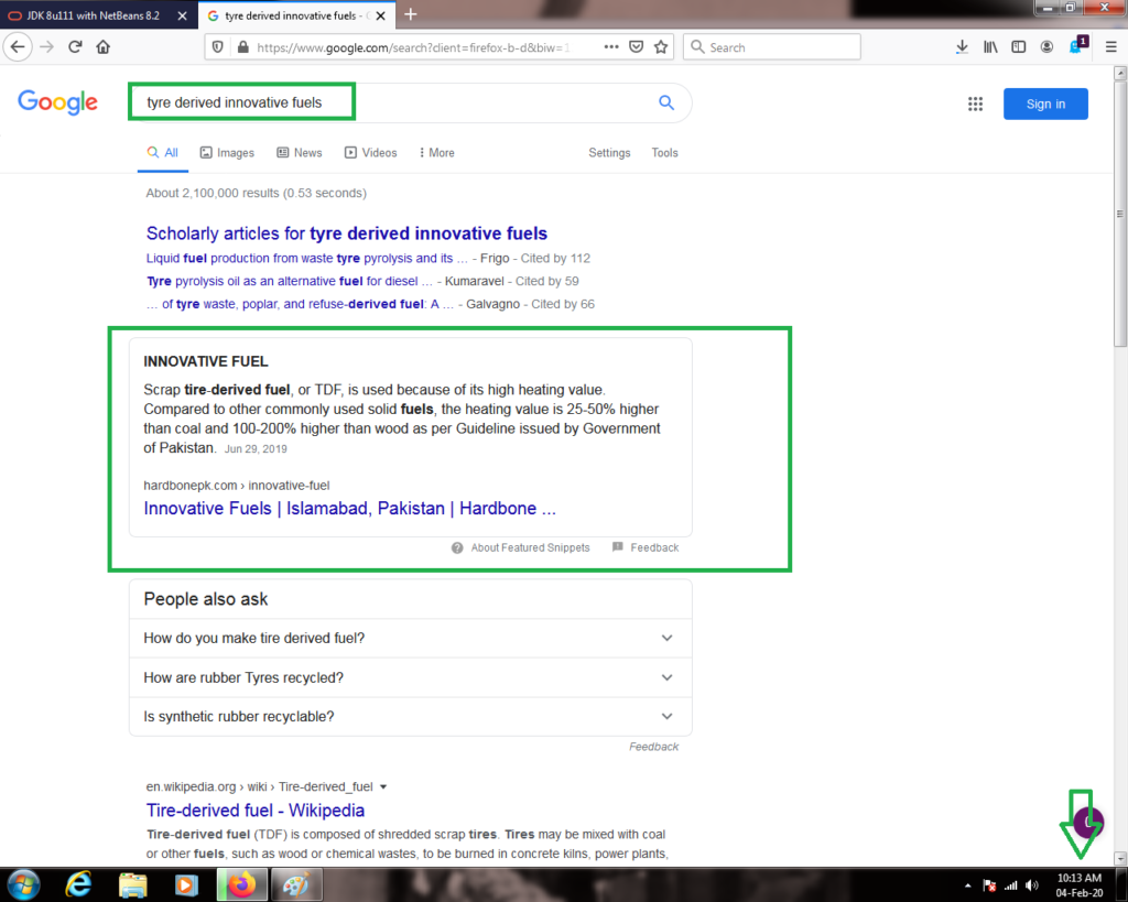 2020 Featured Snippet 2